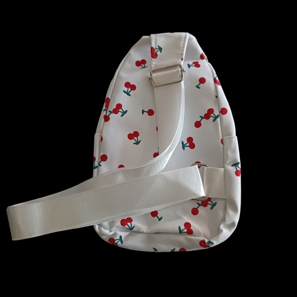 πNEWπ Cherry Nylon Sling Backpack for Women - Picture 3 of 7